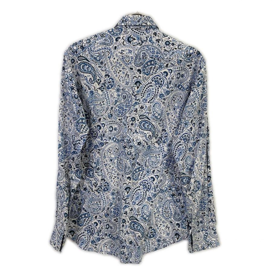 ETRO（エトロ） 国内正規/ ペイズリー総柄 長袖シャツ 39 ブルー