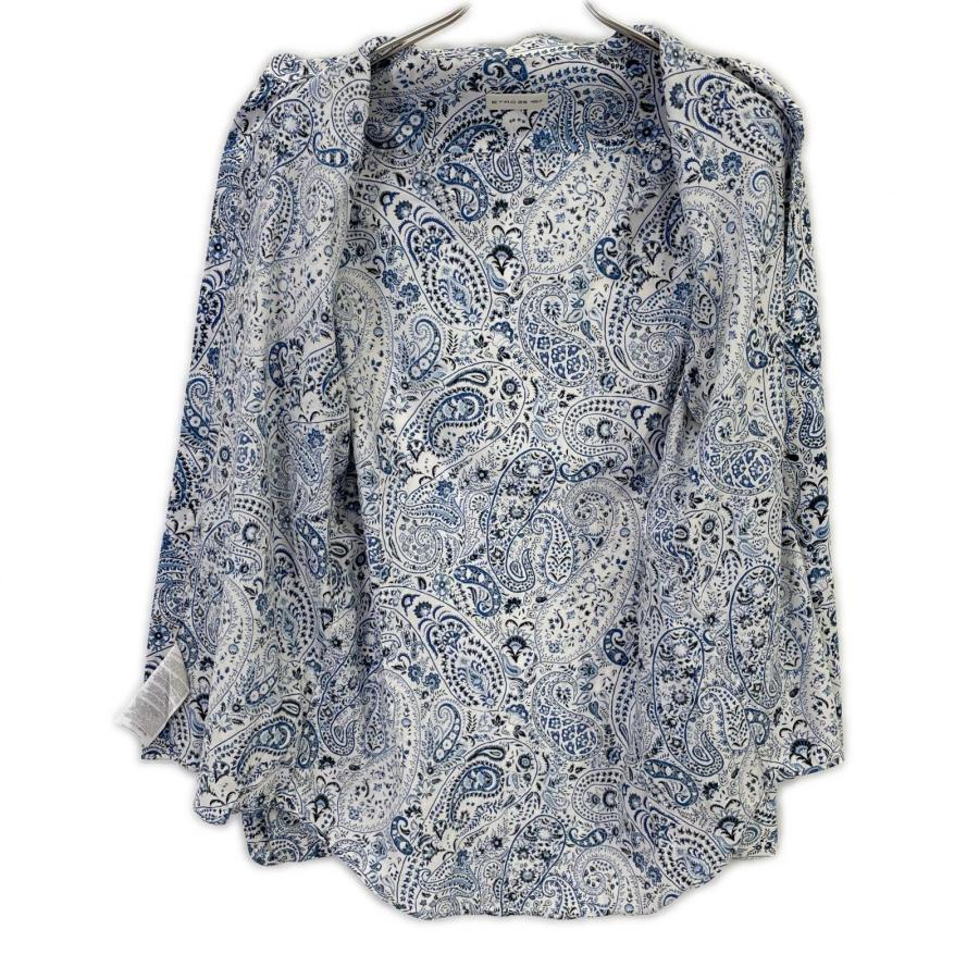 ETRO（エトロ） 国内正規/ ペイズリー総柄 長袖シャツ 39 ブルー