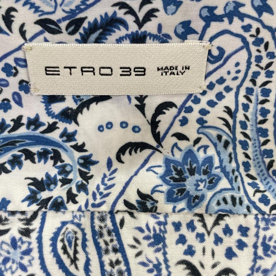 ETRO（エトロ） 国内正規/ ペイズリー総柄 長袖シャツ 39 ブルー
