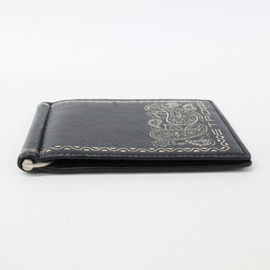 ETRO（エトロ） レザー ペイズリー マネークリップ 二つ折り財布