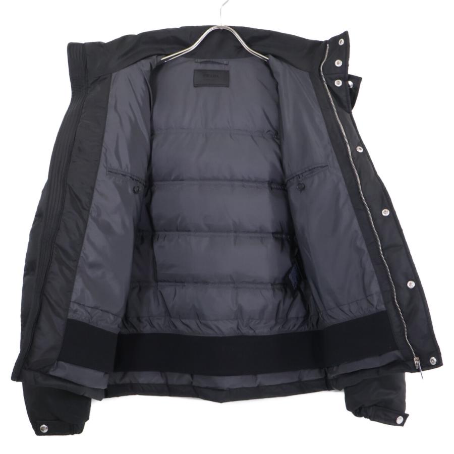PRADA プラダ 【美品/国内正規】SGH070 トライアングルロゴ フード付ダウンジャケット 46 PRADA（プラダ） 美品/国内正規 SGH070 トライアングルロゴ フード付