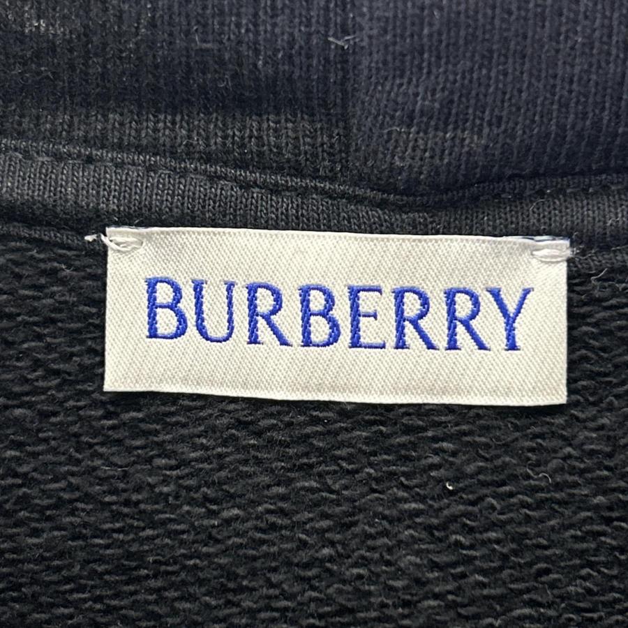 BURBERRY バーバリー 8105364 ブラック ロゴ ノヴァチェックラベル パーカー M BURBERRY（バーバリー） 8105364 ブラック ロゴ ノヴァチェックラベル