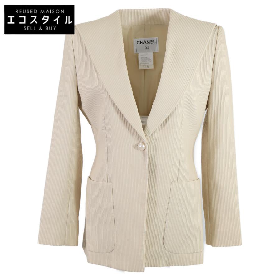 CHANEL 美品/ シャネル P17707V09791 01P コーデュロイ パールボタン  