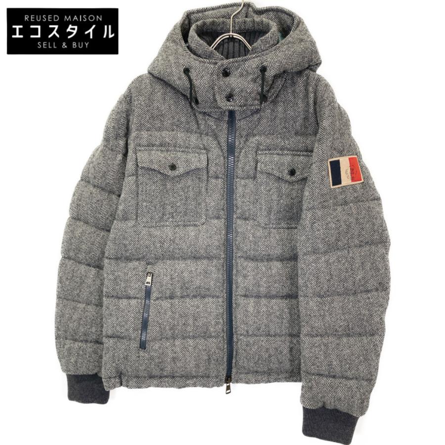 MONCLER（モンクレール） FLORIAN グレー ヘリンボーンダウン グレー 4