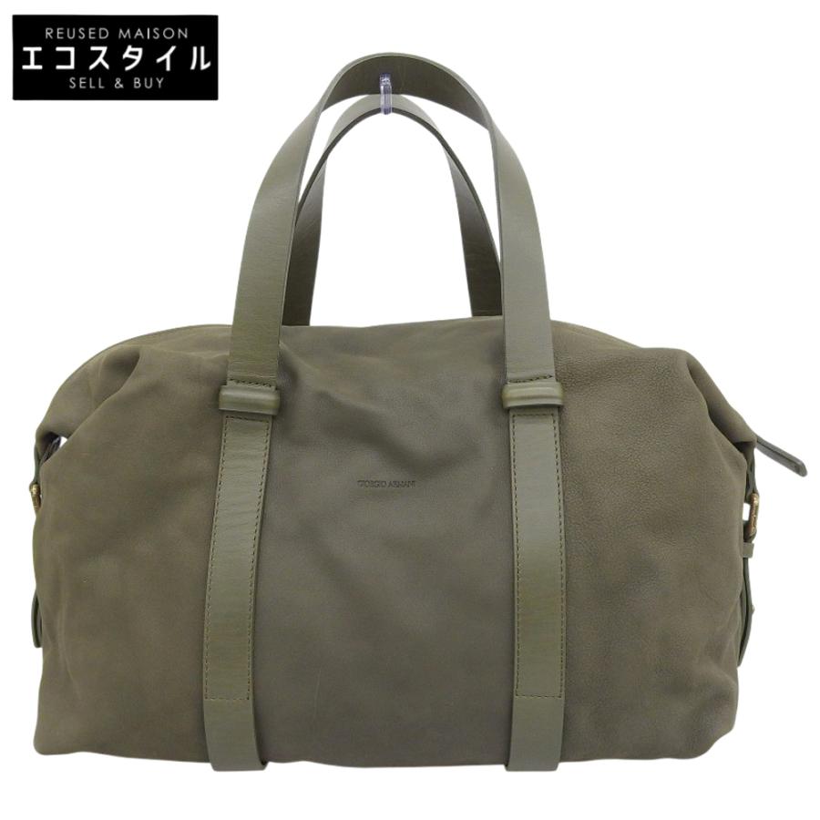 GIORGIO ARMANI ジョルジオアルマーニ レザー ボストンバッグ メンズ