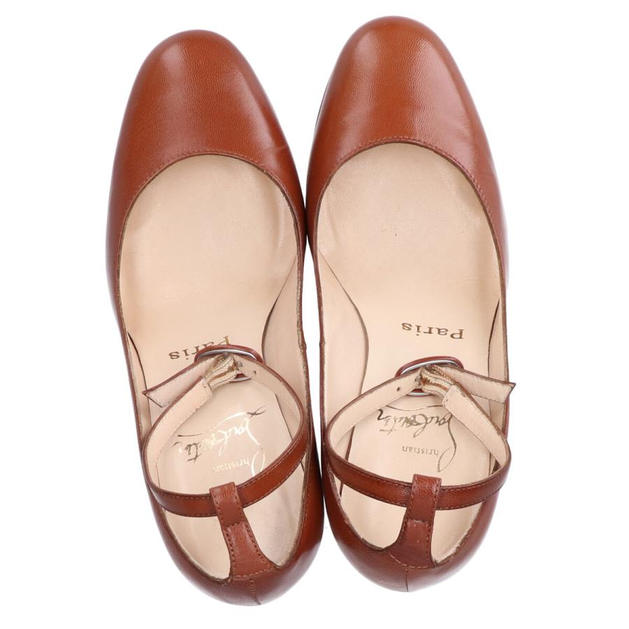 【美品】クリスチャンルブタン　アーモンドトゥ　アンクルストラップパンプス　黒38 Christian Louboutin（クリスチャンルブタン） アンクルストラップ