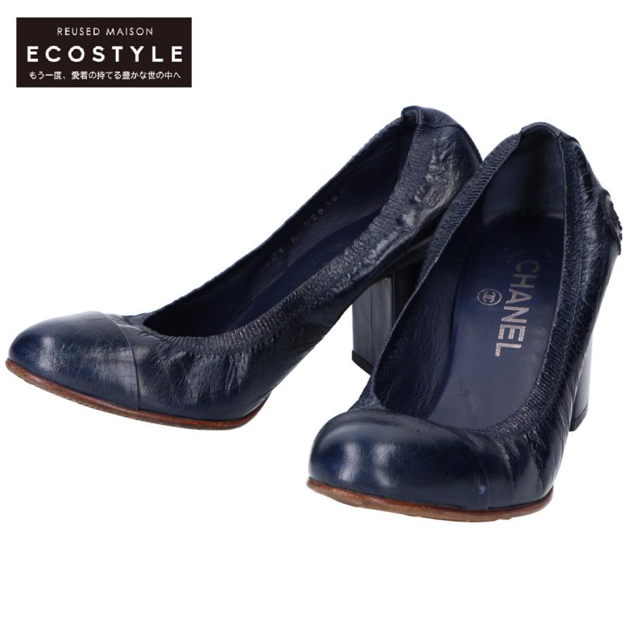 CHANEL ココマーク ヴィンテージ チャンキーヒール パンプス ローファー シャネル ココマーク ヴィンテージ チャンキーヒール パンプス