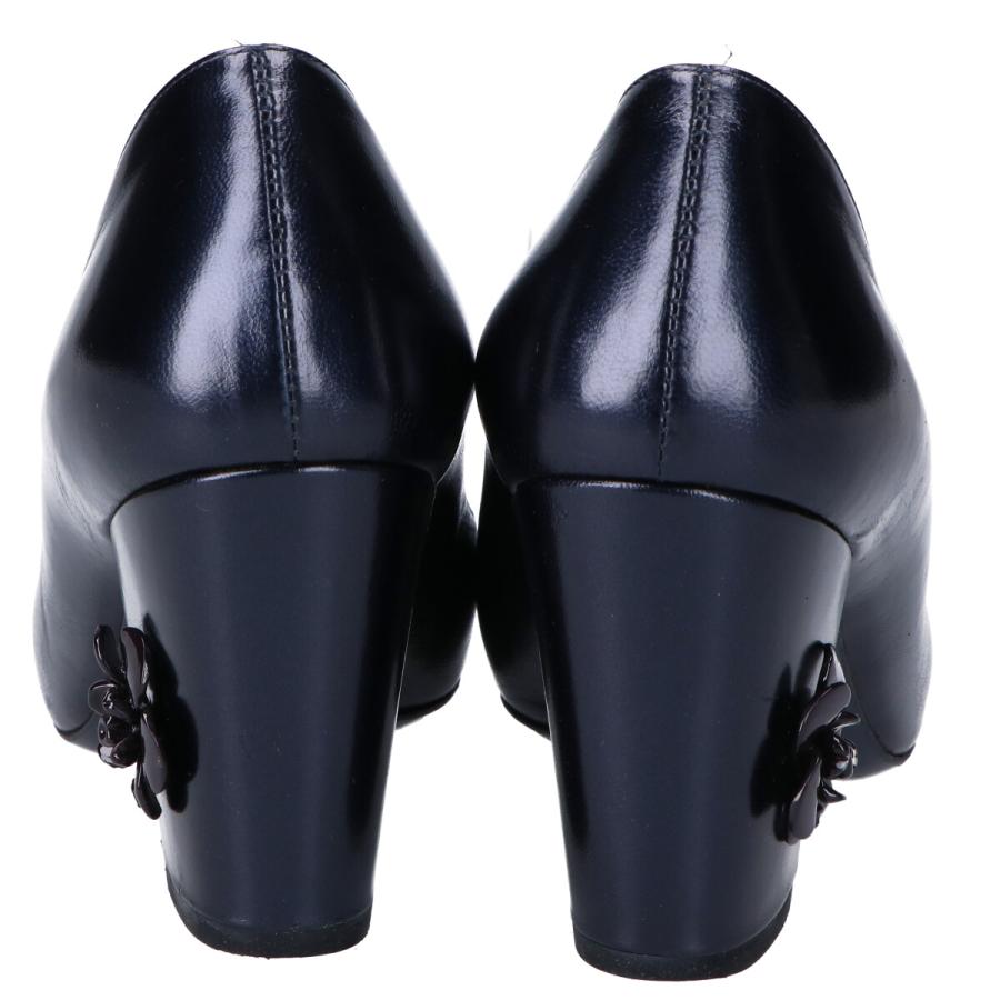 CHANEL（シャネル） G26781 カメリア チャンキーヒール パンプス 35 1