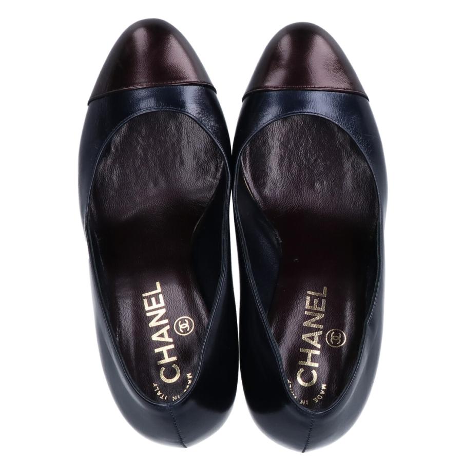 CHANEL（シャネル） G26781 カメリア チャンキーヒール パンプス 35 1