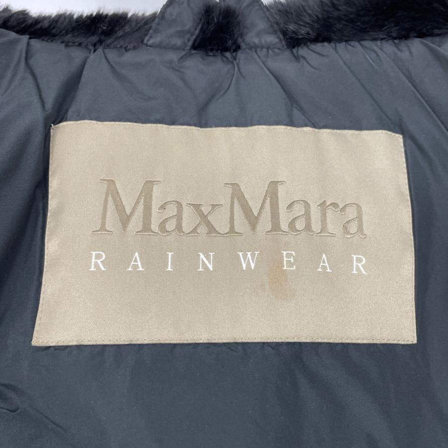 マックスマーラ 【レインウェア】ブラック ファーフード ナイロンベスト 38 Max Mara マックスマーラ 【レインウェア】ブラック ファーフード