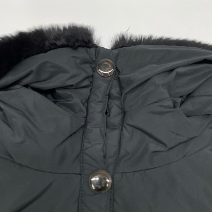 マックスマーラ 【レインウェア】ブラック ファーフード ナイロンベスト 38 Max Mara マックスマーラ 【レインウェア】ブラック ファーフード