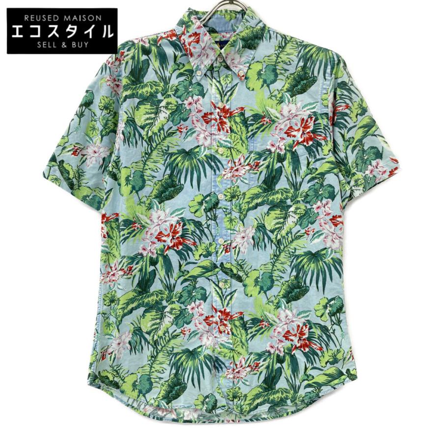 Ralph Lauren ラルフローレン グリーン オックスフォード アロハシャツ