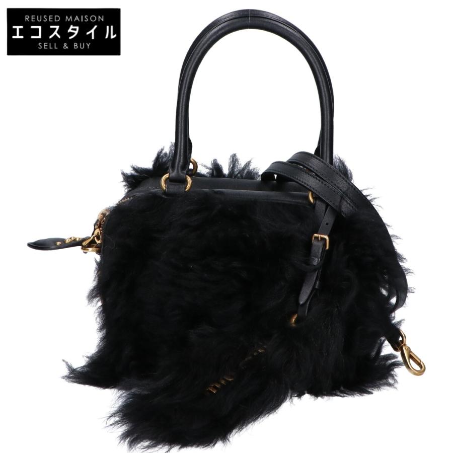 miu miu（ミュウミュウ） 美品 5BB092 モノトーンナッパ シープ