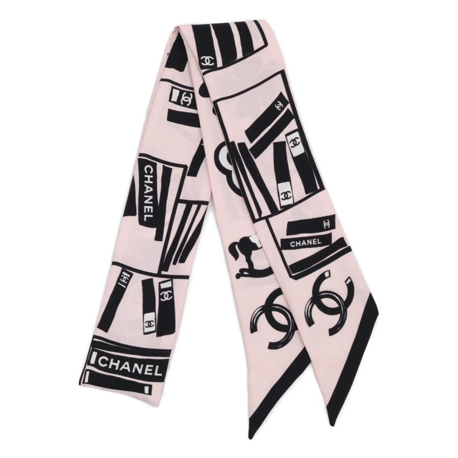 CHANEL（シャネル） マルチアイコン ヘアバンド スカーフ ピンク