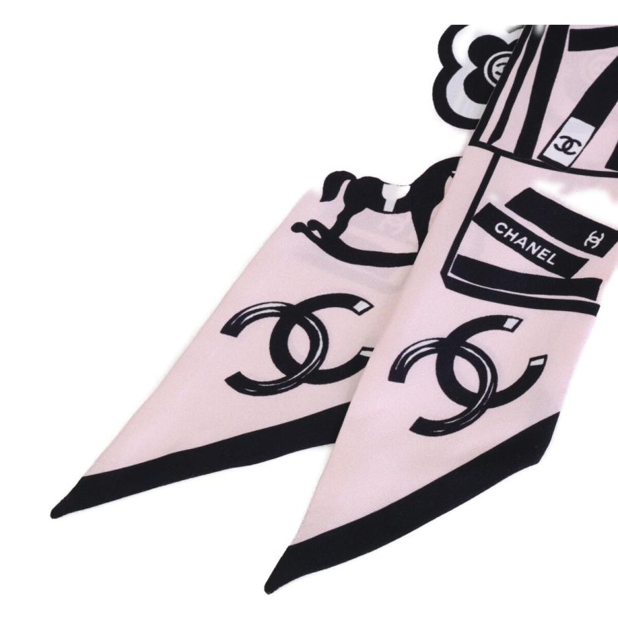 新品CHANELヘアバンド スカーフ CHANEL（シャネル） マルチアイコン ヘアバンド スカーフ ピンク