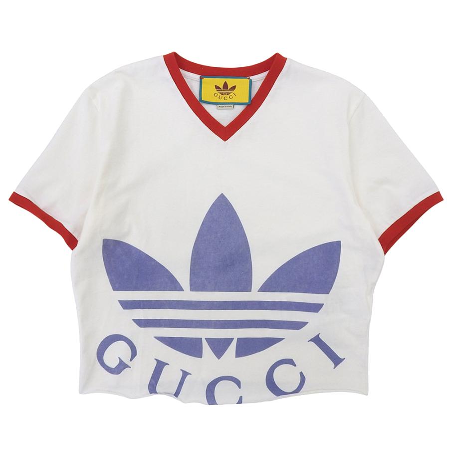GUCCI（グッチ） 美品 ×アディダス ロゴ クロップドTシャツ トップス