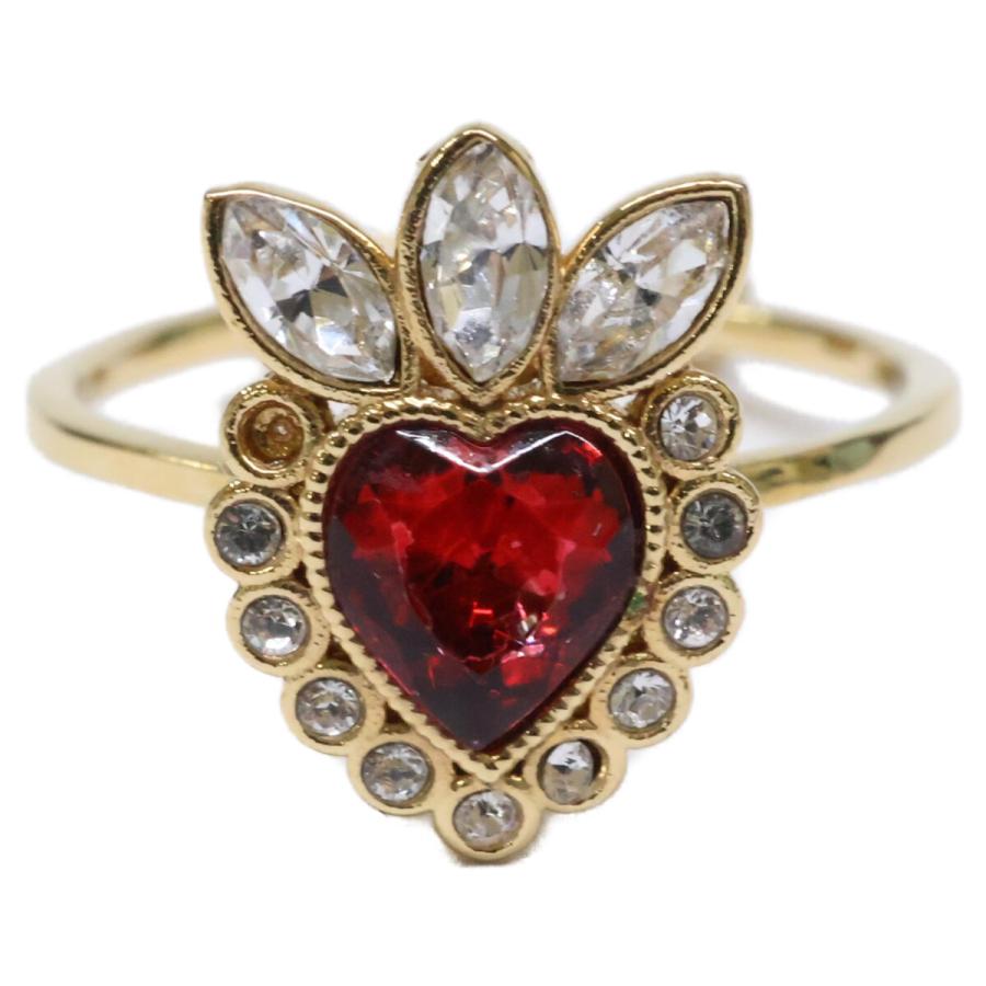 GUCCI（グッチ） CRYSTAL HEART RING クリスタル ハート リング 指輪