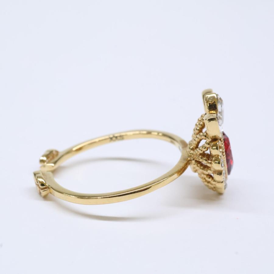 GUCCI（グッチ） CRYSTAL HEART RING クリスタル ハート リング 指輪