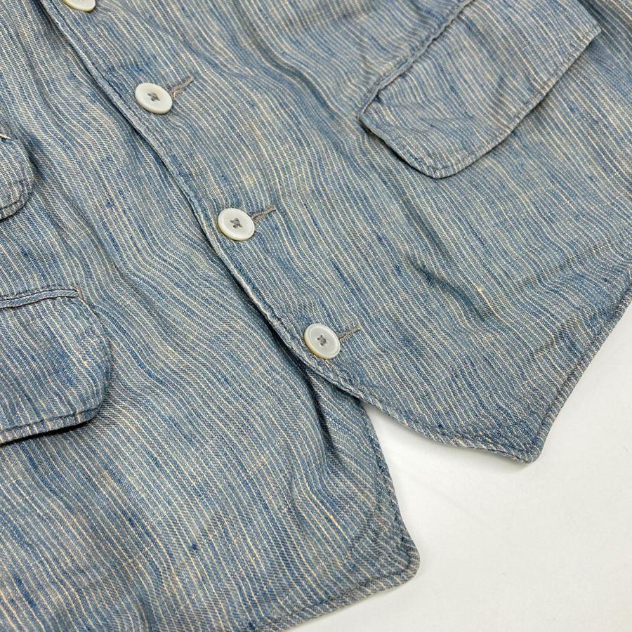 RRL ダブルアールエル リネン ストライプ ワークベスト ベスト XL