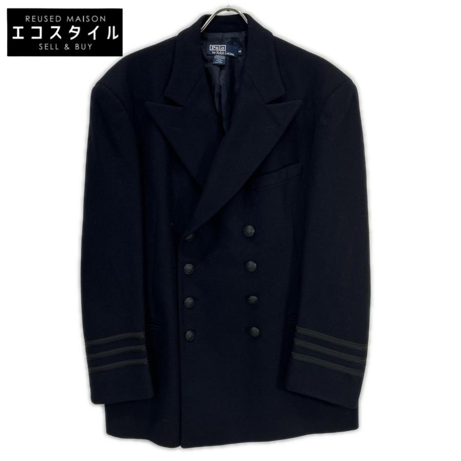 POLO RALPH LAUREN ポロ ラルフローレン 90s　USA製　ネイビー ダブルブレスト ナポレオン マリンコート M POLO RALPH LAUREN（ポロ・ラルフローレン） ポロ ラルフローレン 90s