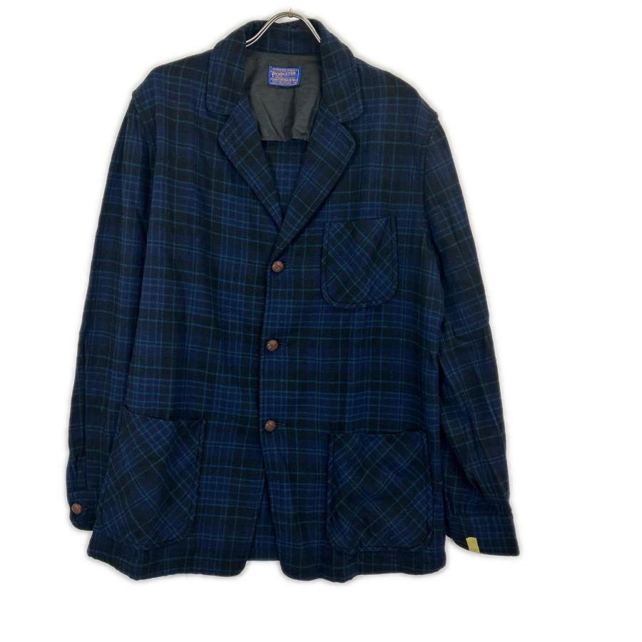 PENDLETON ペンドルトン ブルー 50s チェック クルミボタン テーラード 