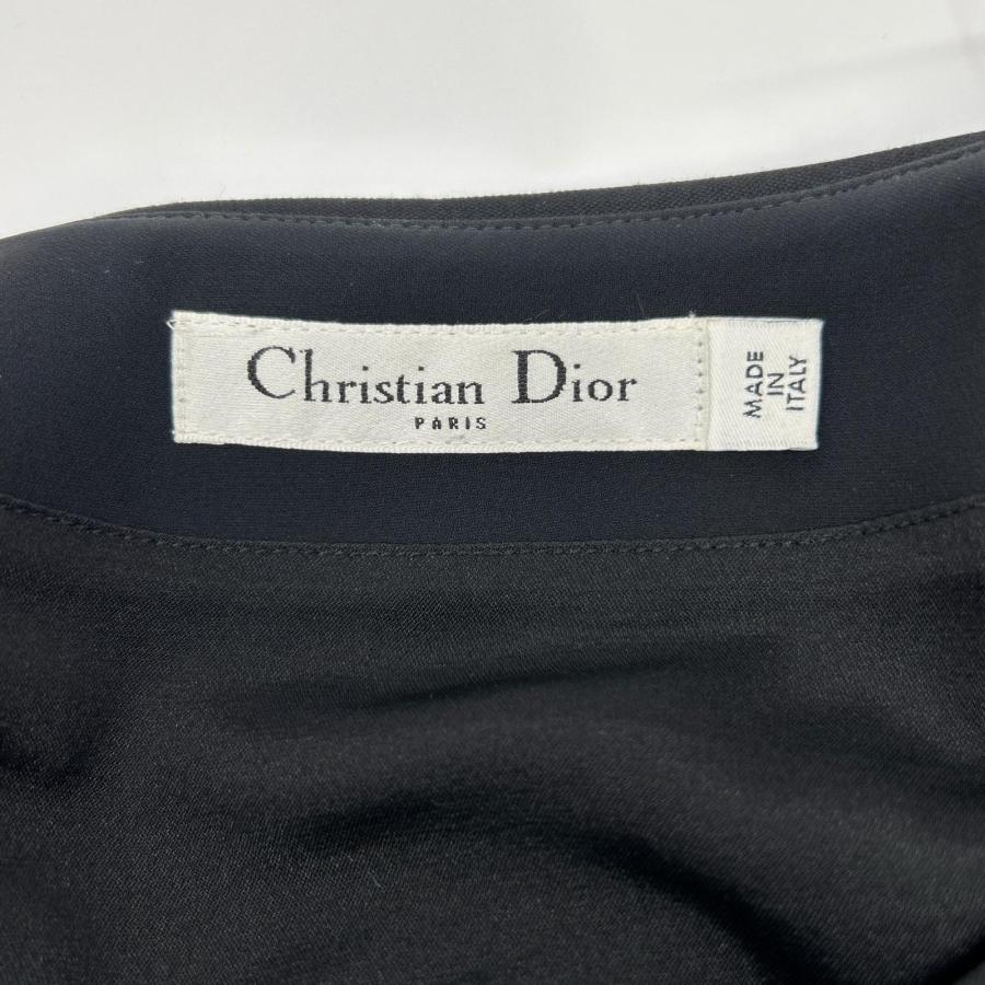 Christian Dior クリスチャンディオール 5C2133A1148 ブラック フレアミニスカート ブラック 34 スカート ウール レディース 中古の画像