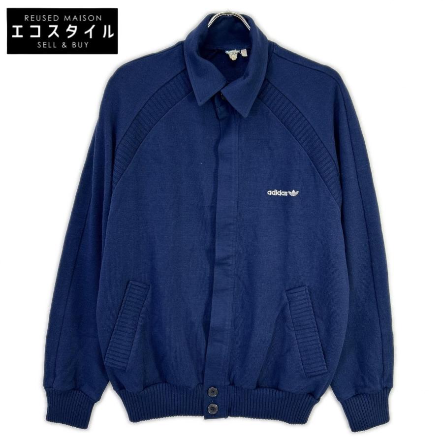  アディダス ネイビー 70s 西ドイツ製 ヴィンテージアディダス 襟付きニットジャケット 50 adidas（アディダス） ネイビー 70s 西ドイツ製 ヴィンテージ
