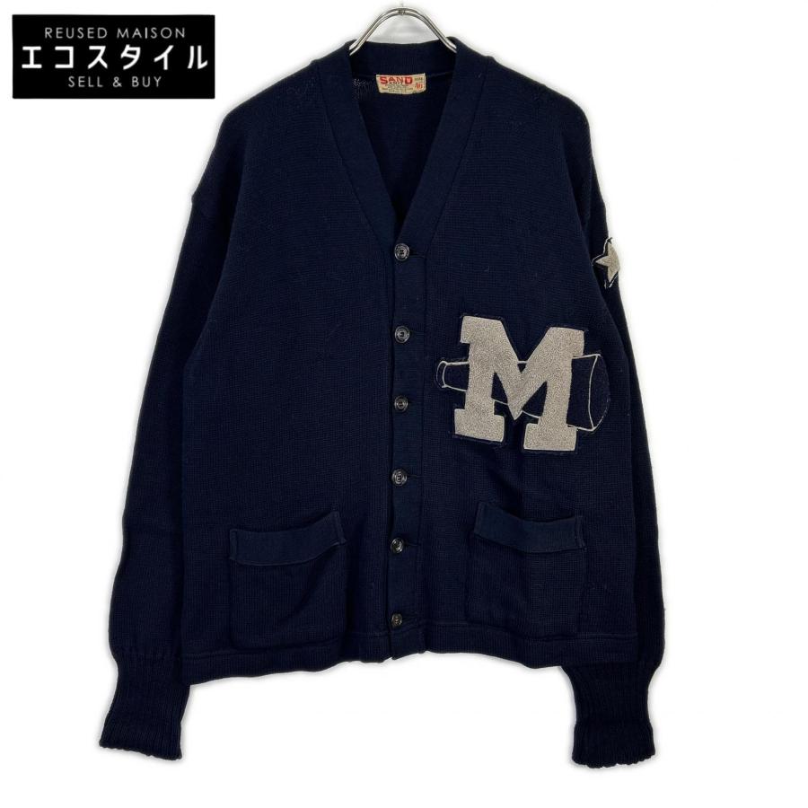 VINTAGE ヴィンテージ 60s SAND KNIT ニットカーディガン ネイビー 