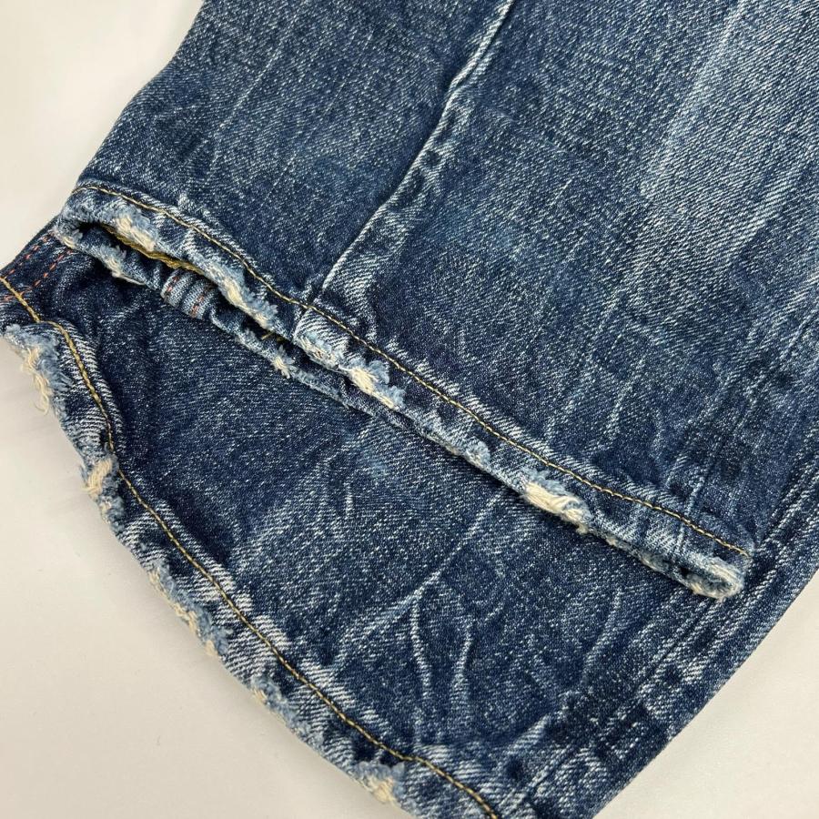 DENHAM デンハム ブルー CUTTER+ SLIM FIT ロゴ刺繍 セルビッチ デニム