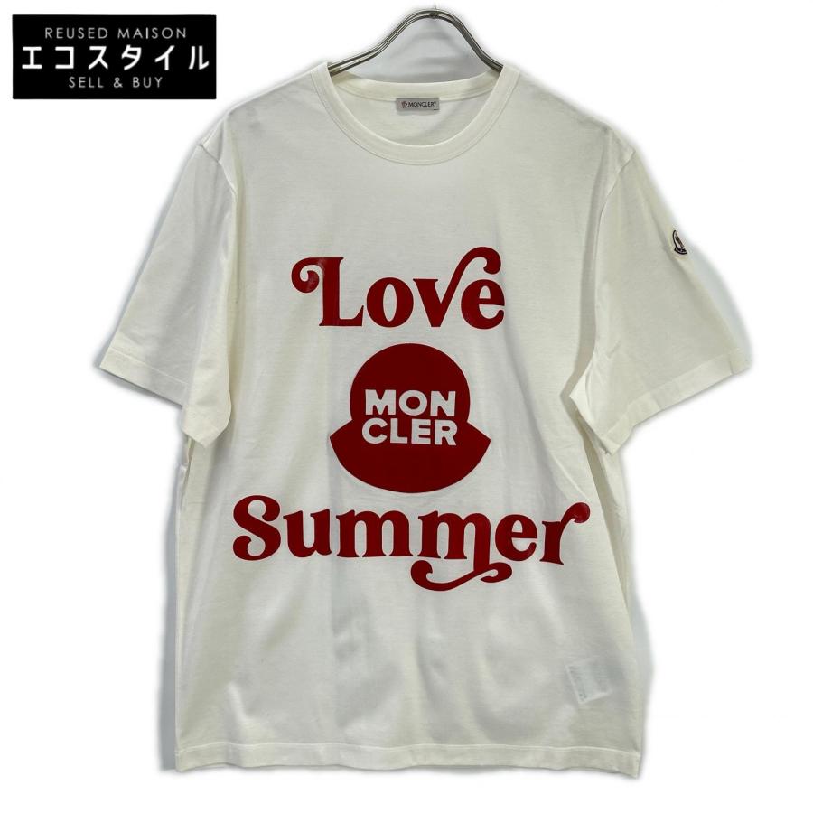 MONCLER（モンクレール） 20年製 ホワイト summer プリントTシャツ