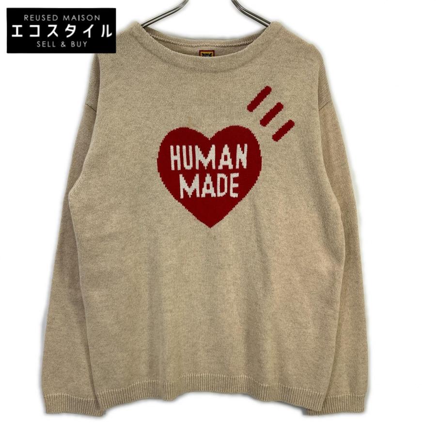 HUMAN MADE ヒューマンメイド ライトベージュ ハートロゴ フリース 