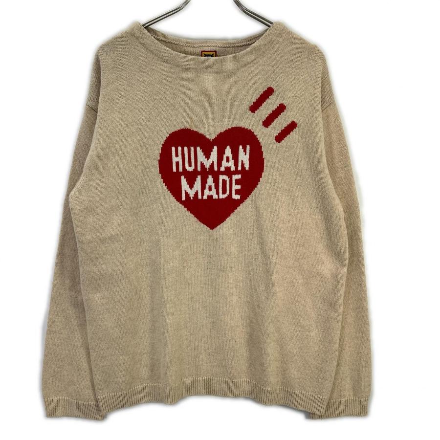 HUMAN MADE ヒューマンメイド ライトベージュ ハートロゴ フリース 