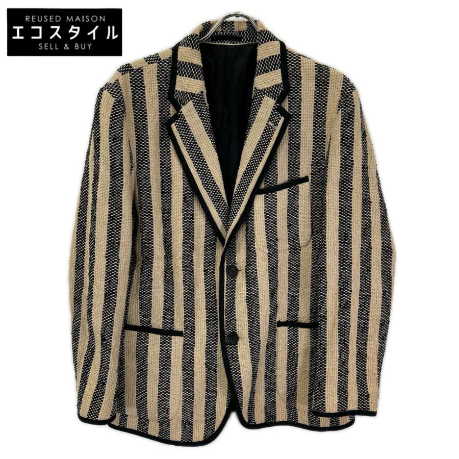イッセイミヤケ　メンズ テーラードジャケット バイカラー ISSEY MIYAKE MEN イッセイミヤケメン 19SS ME91FD156 ストライプ柄