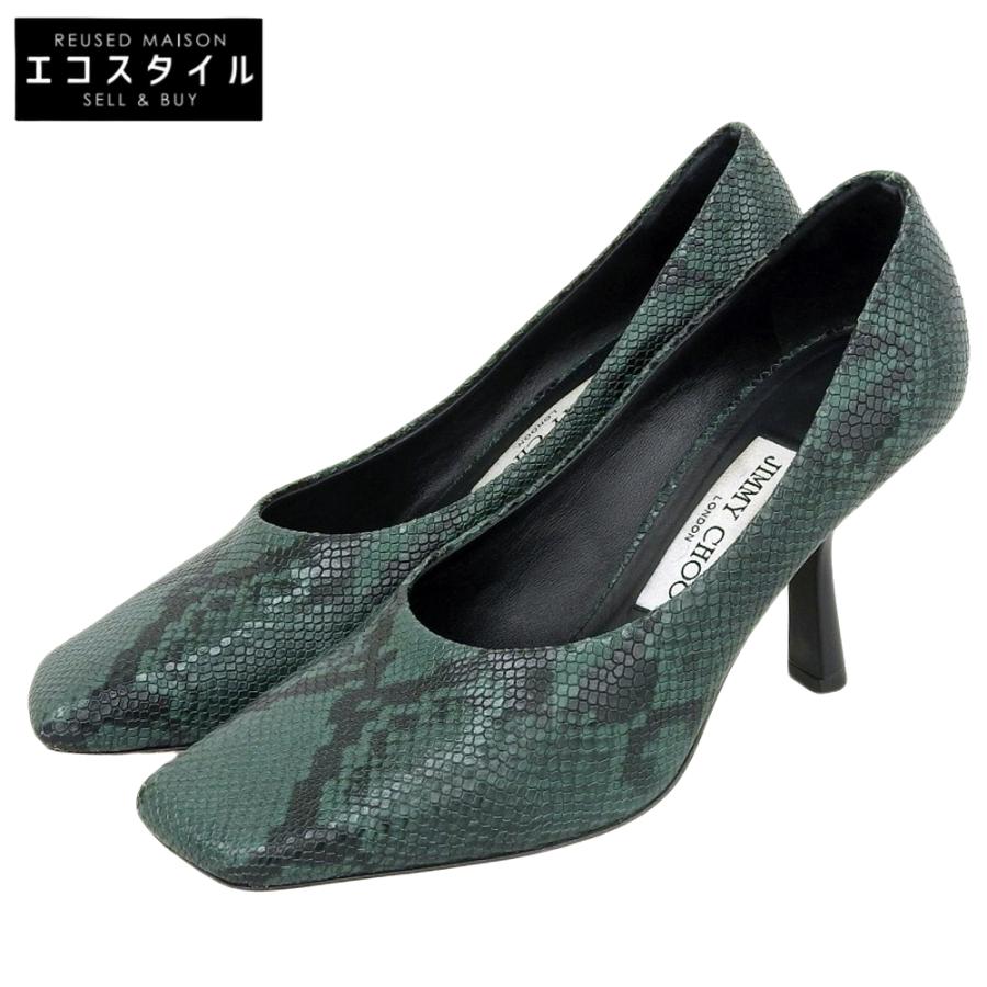 極美品　ジミーチュウ MARCELA スクエアトゥレザーヒールパンプス 25 JIMMY CHOO ジミーチュウ MARCELA 85 スクエア トゥ ヒール パンプス