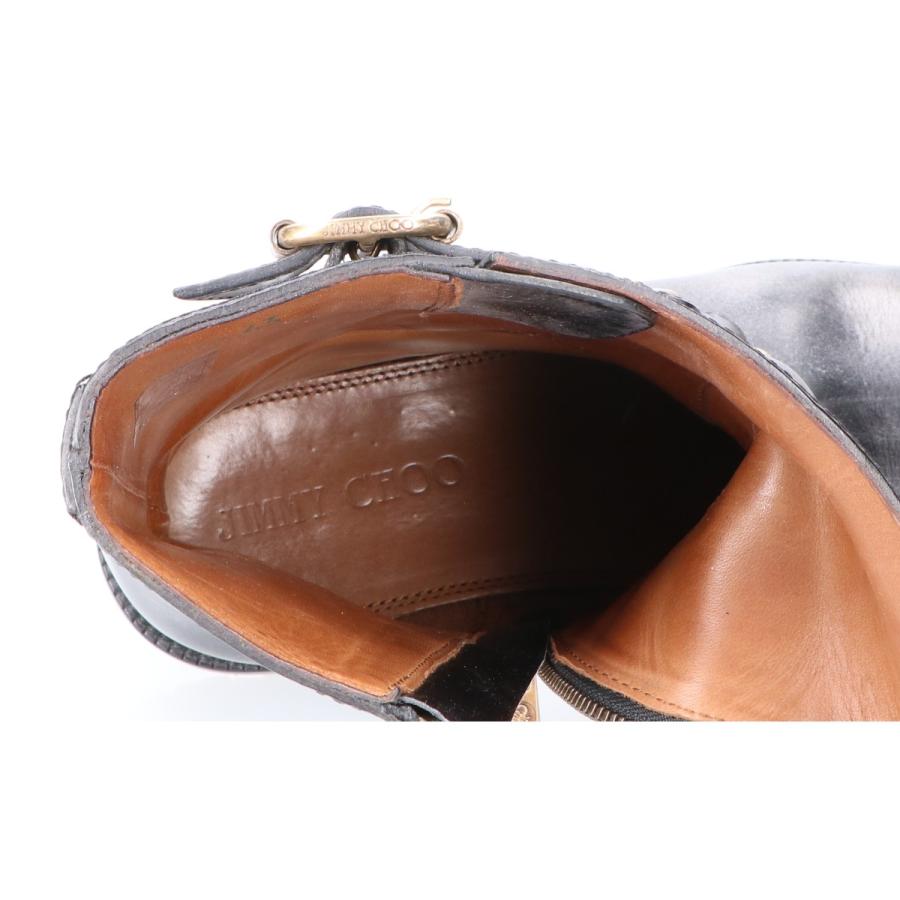 美品 JIMMY CHOO ジミーチュウ サイドジップ エンジニアブーツ 