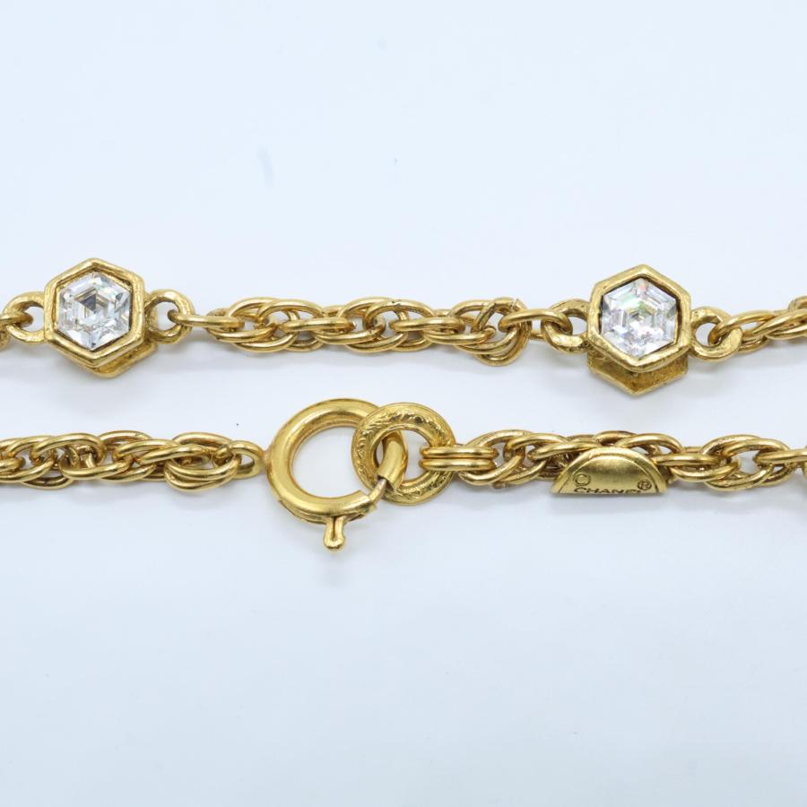 CHANEL シャネル ヴィンテージ ラインストーン ココマーク チェーン  