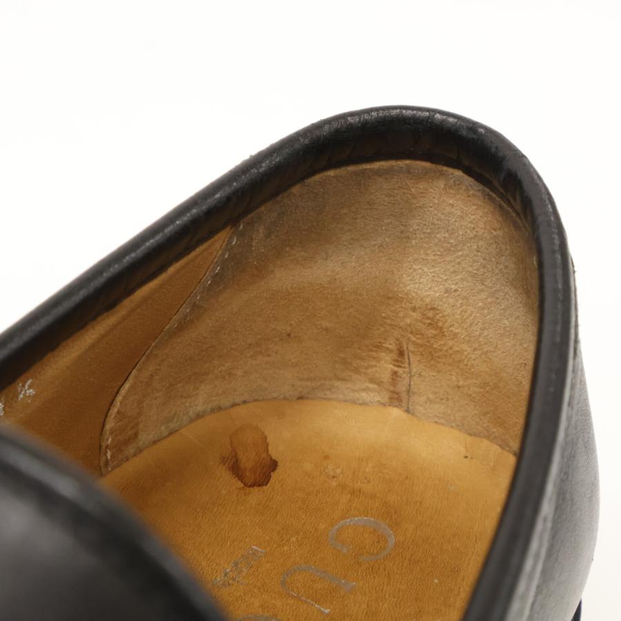 未使用品✨GUCCI グッチ　ドレスシューズ　ローファー　革靴　Uチップ　黒 GUCCI（グッチ） 美品▽GUCCI 794790 ロゴ金具付き Uチップ レザー