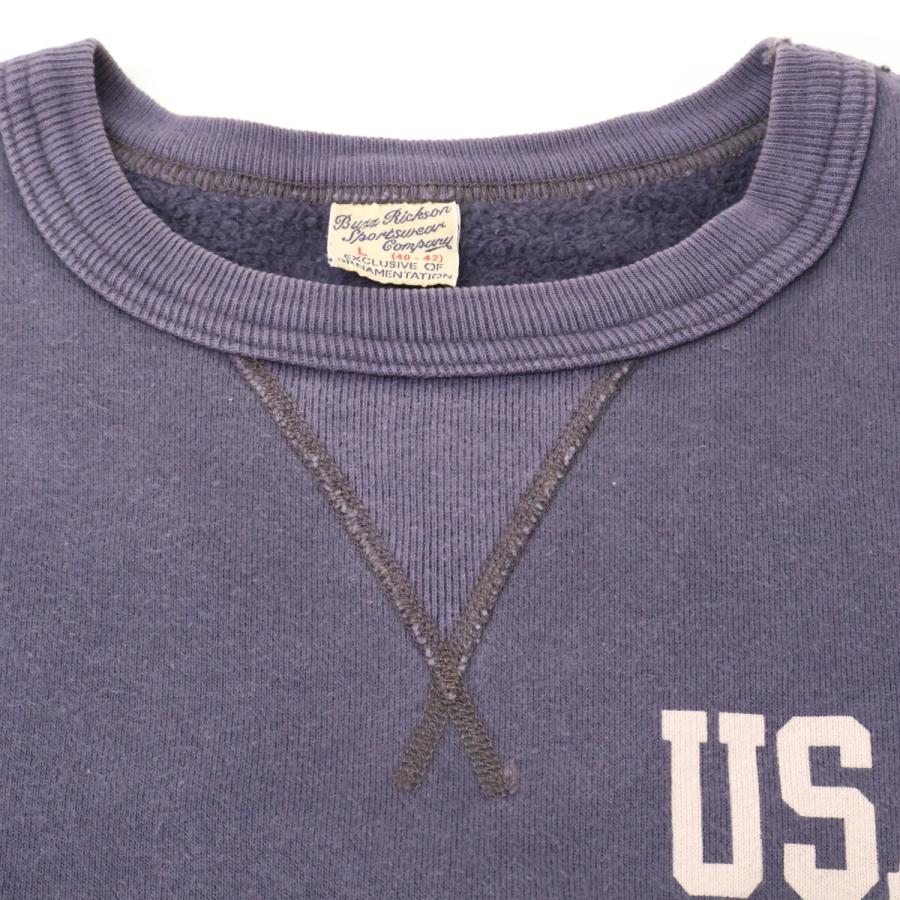 【新品・未使用】バズリクソンズ スウェット USAF サイズXL ネイビー BUZZ RICKSON'S バズリクソンズ ネイビー 前V ツートーン USAFA