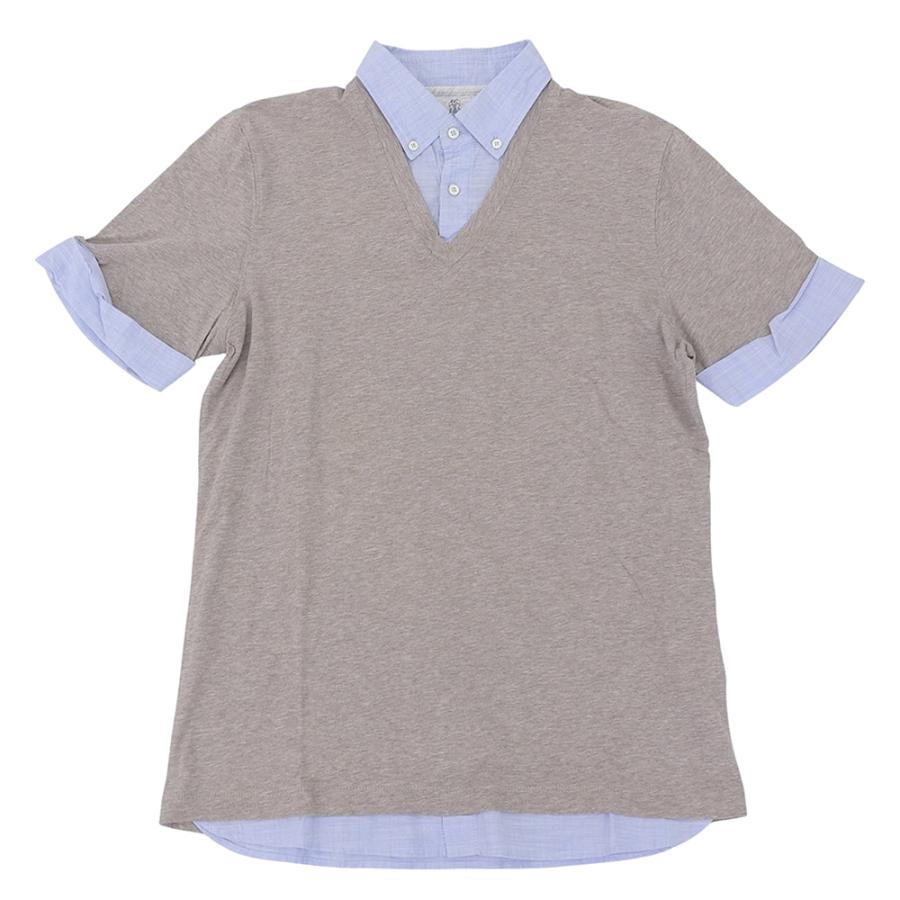 ブルネロクチネリ Brunello Cucinelli ポロシャツ グレー XS BRUNELLO CUCINELLI ブルネロクチネリ ポロシャツ トップス メンズ
