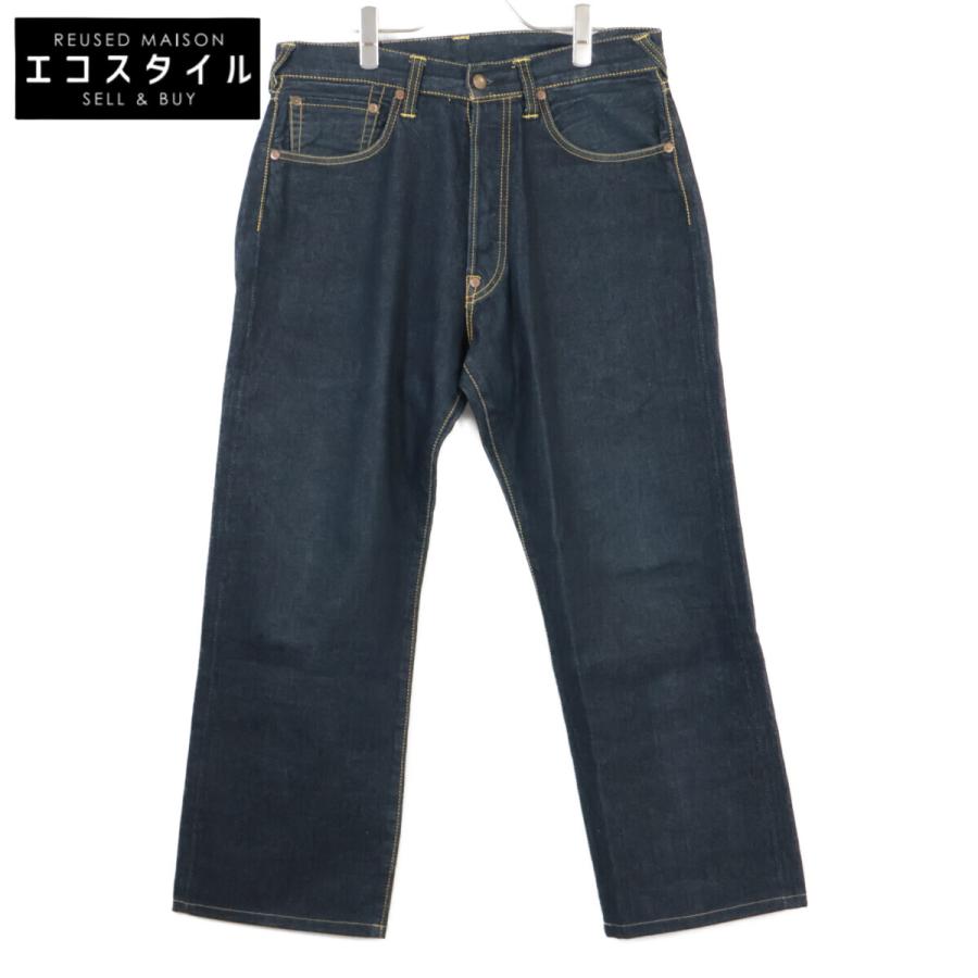 EVISU エヴィス デニムパンツ32×35カモメ刺繍 ボタンフライ インディゴ