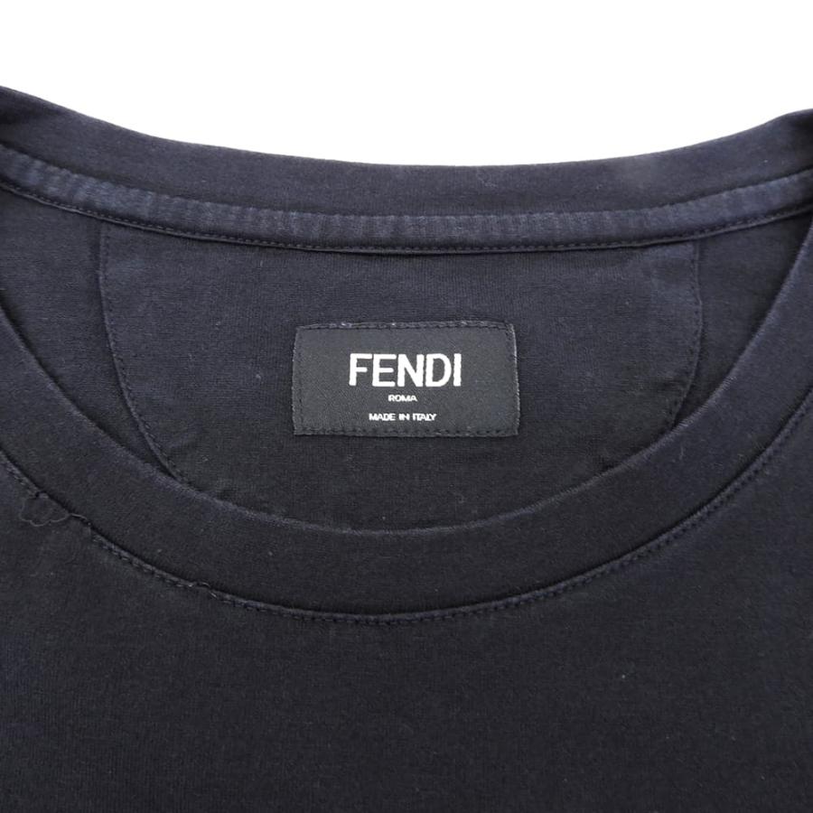 FENDI Tシャツ カールラガーフェルド カットソー 半袖 Tシャツ L FENDI（フェンディ） カールラガーフェルド クルーネック 半袖 Tシャツ