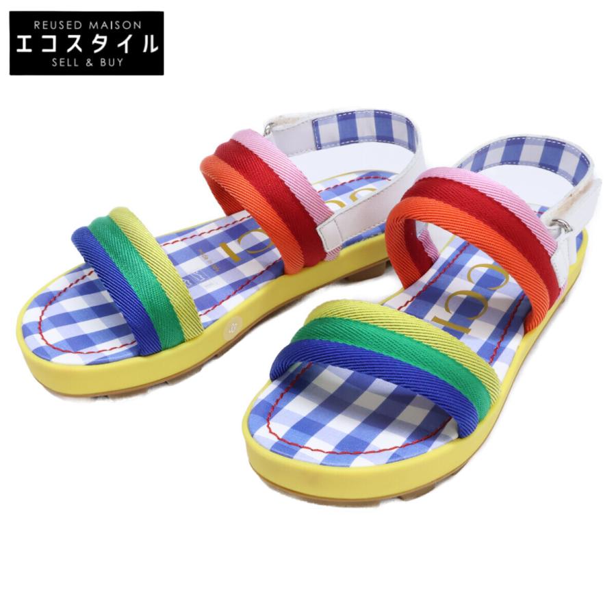 GUCCI（グッチ） レインボーストラップ サンダル 33 マルチカラー 