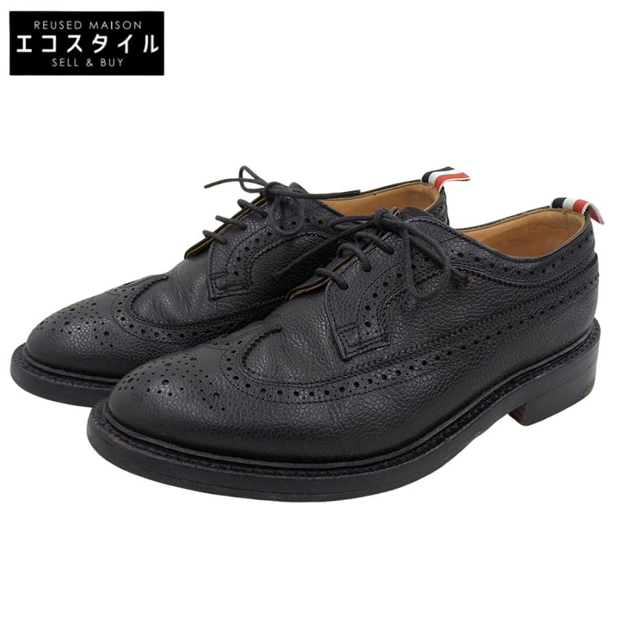 THOM BROWNE トムブラウン ロングウィングチップ ブラック THOM BROWNE トムブラウン Longwing ウイングチップ ブローグ シューズ