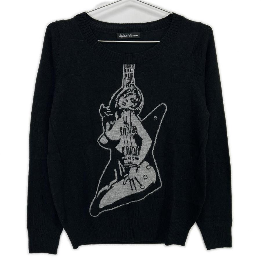 HYSTERIC GLAMOUR ギターガール 長袖カットソー HYSTERIC GLAMOUR（ヒステリックグラマー） 0153NS10 ブラック ギター