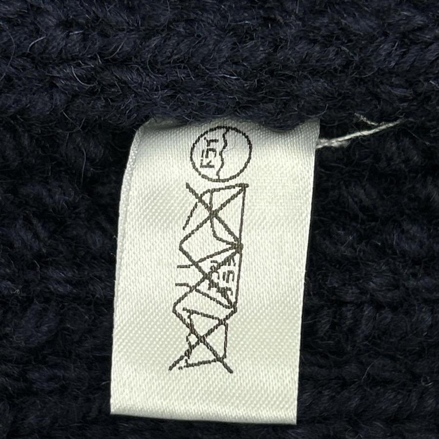 INVERALLAN インバーアラン 90'sタグ ネイビー 3Aランバーカーディガン ネイビー トップス ウール メンズ 中古の画像