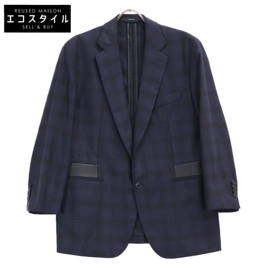 美品/国内正規 HERMES エルメス G19801 ウールxカシミヤ 2Bテーラード 
