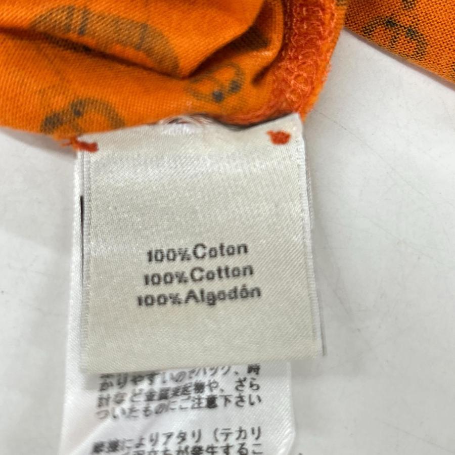 HERMES エルメス オレンジ シェーヌダンクル柄 コットン Tシャツ XL HERMES エルメス オレンジ シェーヌダンクル柄 コットン Tシャツ XL