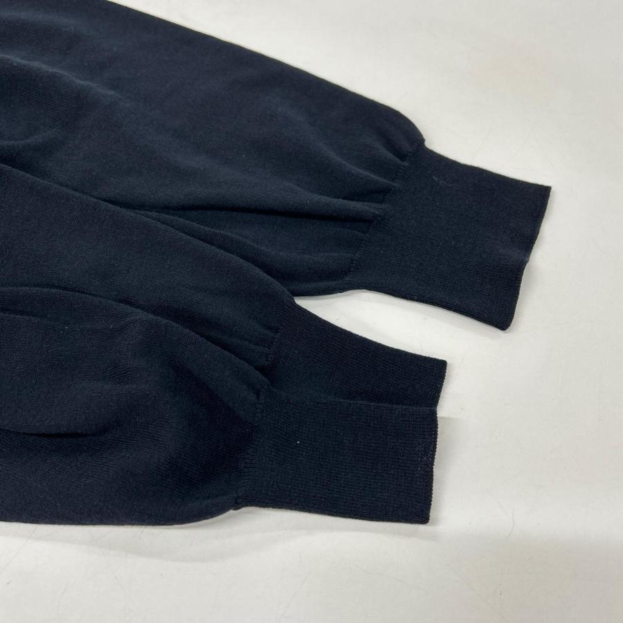 HERMES エルメス ネイビー 総柄 ニットコットンジップ トップス XL HERMES エルメス ネイビー 総柄 ニットコットンジップ トップス XL