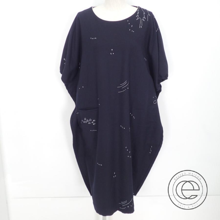 美品 Mina Perhonen ミナペルホネン Wa3530 Whisperウィスパー ウール クルーネック 手描き風イラストプリントワンピース 38 ブランドショップエコスタイル 通販 Yahoo ショッピング