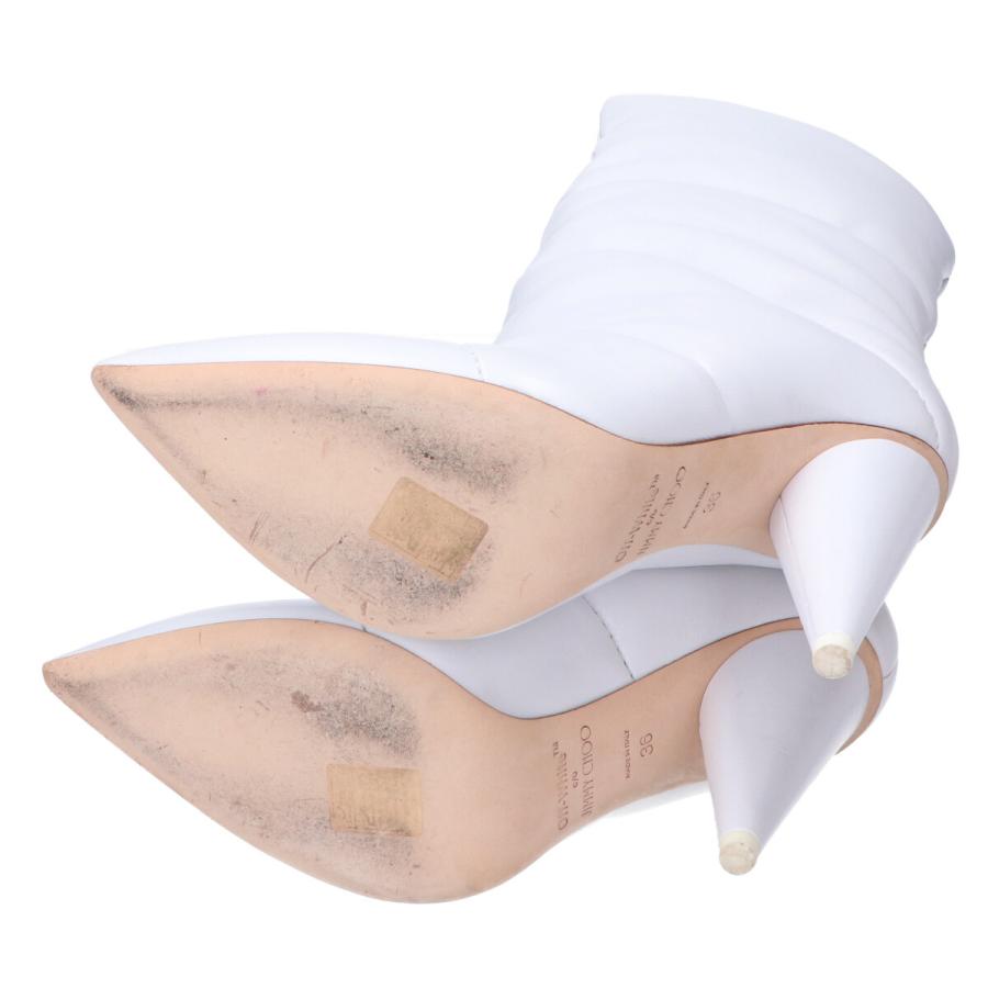 【美品】ジミーチュウx OFF-WHITEオフホワイトSARA100ロングブーツ 美品】ジミーチュウx OFF-WHITEオフホワイトSARA100ロングブーツ